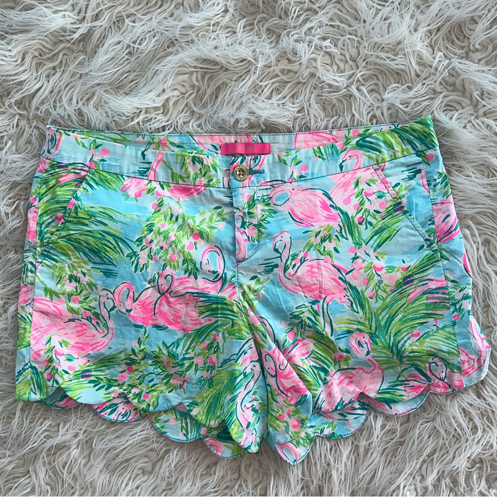 Lilly Pulitzer Pink and Green Shorts Sz 16 women’s